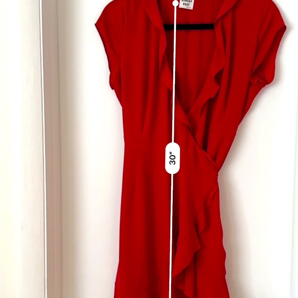 Aritzia Sunday Best Wrap Mini Dress - Picture 6 of 6
